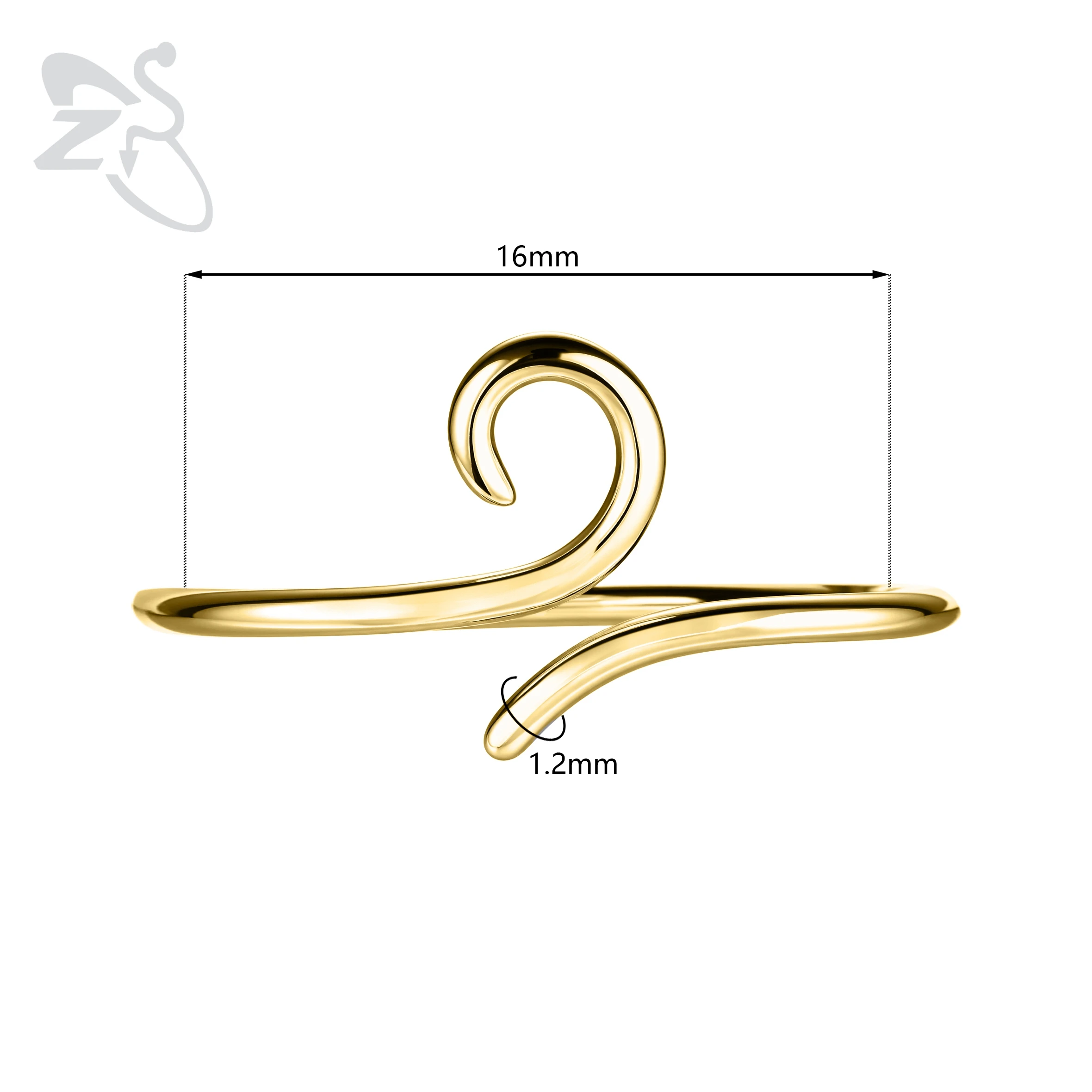 NONE ZS 1 STÜCK 16G 925 Sterling Silber Nasenstecker Damen Herren Hypoallergene Spirale Brücke Piercing Nasenloch Muschelpiercings 10/12/14/16 MM 7