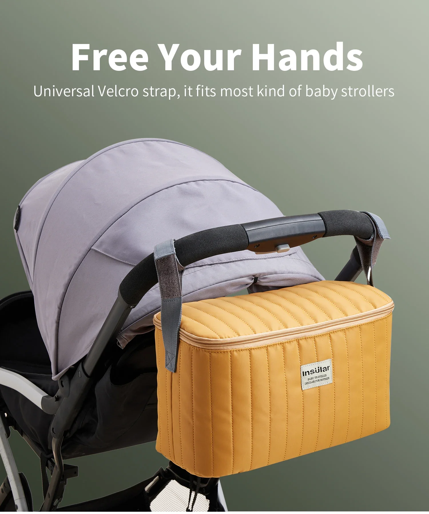 INSULAR Brand Diaper Bag Baby Stroller Bag Organizer Multifunctional Nappy Nursing Mommy Waterproof Nylon Baby Diaper Bottle