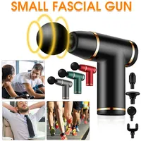 Mini Portable Massage Gun 4 Head 8 Adjustable Speed USB Charging Vibrator Whole Body Electric Muscle Massager  Small Fascial Gun