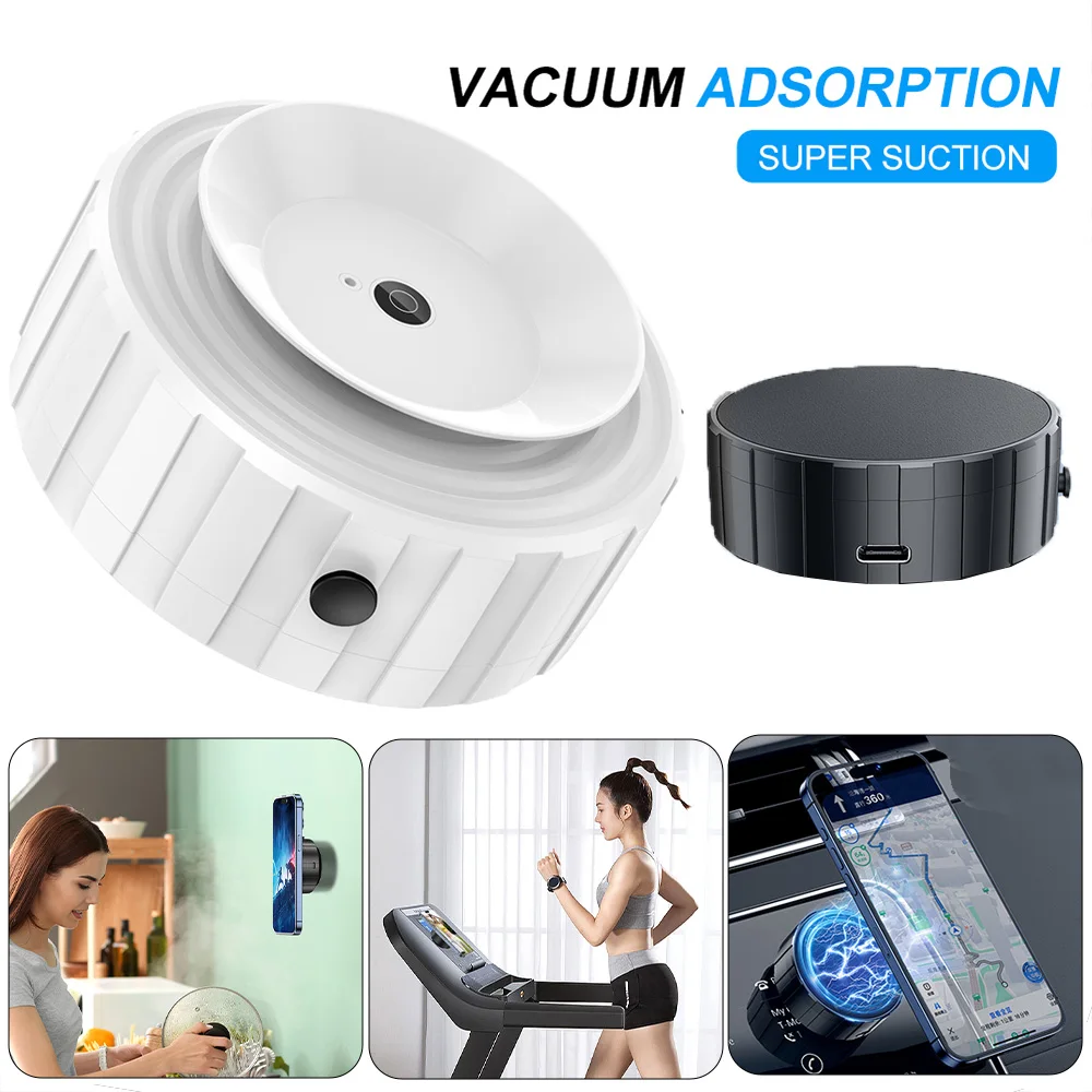 Universal Double-sided Car Phone Holder Vacuum Suction Cup Phone Bracket Wireless Quick Charger For iPhone 15 14 13 Pro Max