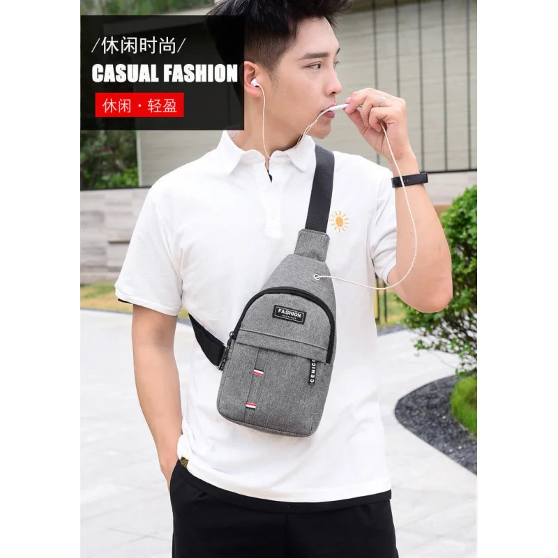 Bolso de hombro de tela Oxford para hombre, bolsa de pecho Simple, estilo coreano, informal, a la moda, venta al por mayor, novedad de 2022