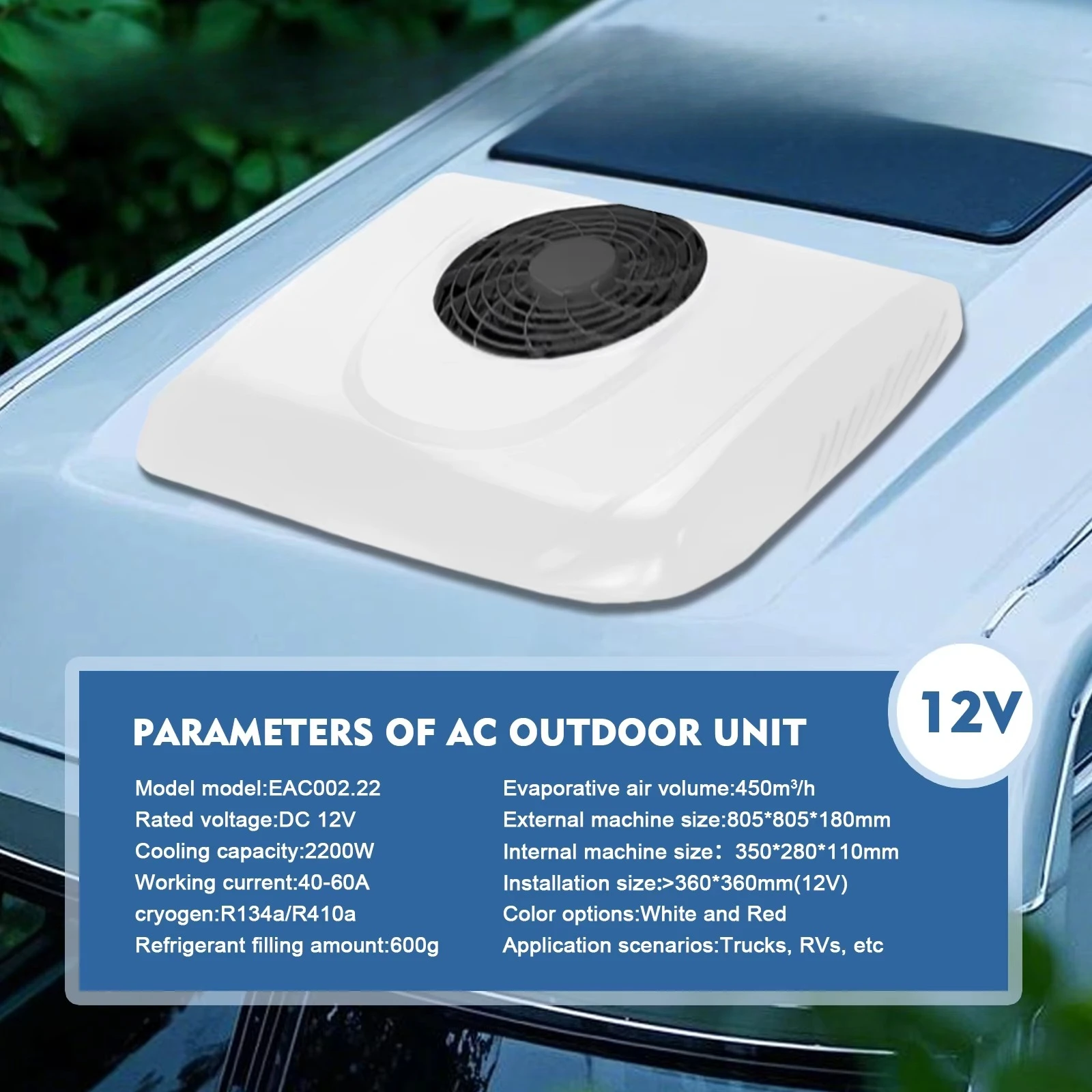 Roof Mounted 12 Volt Rooftop air Conditioning Dc 12v 24v Electric Parking Air Conditioner for Car Van Truck Bus Caravan