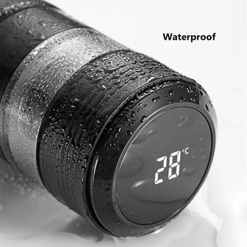 Thermos For Tea With Infuser Smart Temperature Display Insulated Water Bottle Thermal Tea Flask Bottle With Separation Strainer