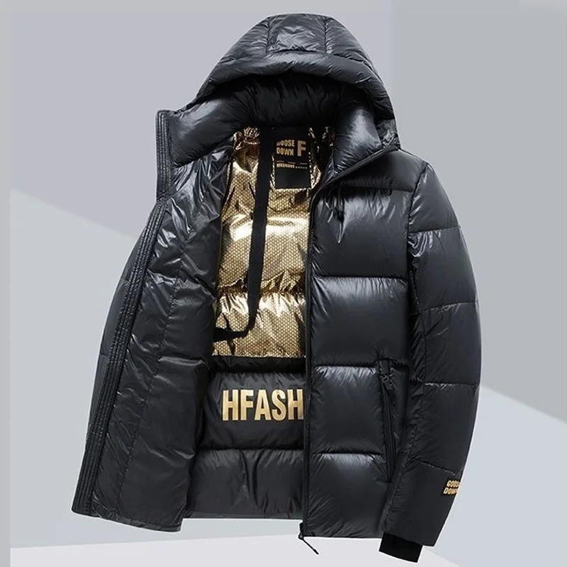 Goose Down Jacket Men Luxury Puffer Jacket Man With Hood Short Puffer Coat Women High Quality Down Coat Men 2023 Winter New