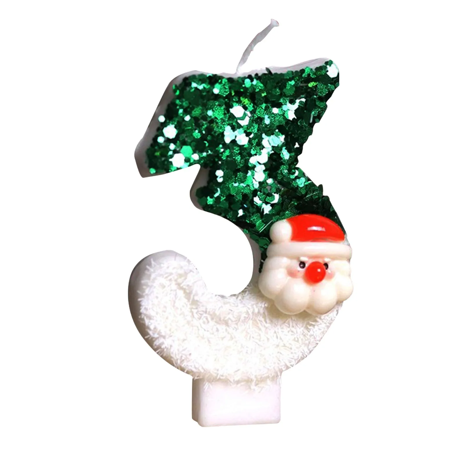 

0-9 цифр, подсвечник для торта в виде Санта-Клауса, рождественские подсвечники, украшения для кексов, деталь 2024