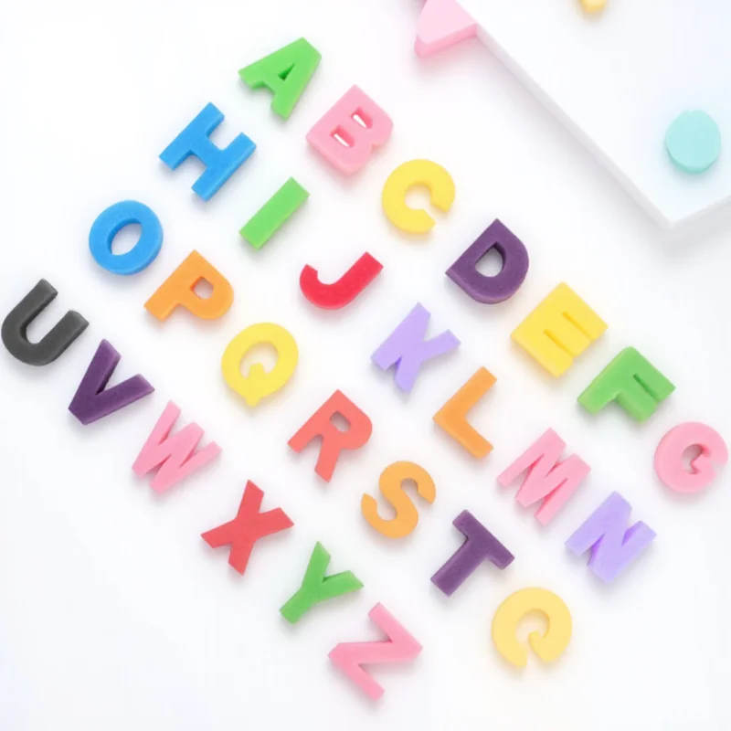 26 قطعة مجموعة إسفنجة اللوحة الأبجدية Stamps للأطفال Crafts بها بنفسك الحرف التعليمية التلوين واللوازم الفنية الأبجدية الإسفنج Stamps