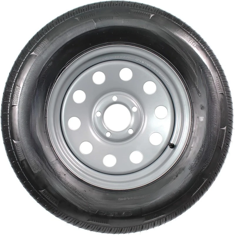 

Радиальная шина прицепа на ободе ST205/75R15 205/75-15 Серое модульное колесо с 5 наконечниками — гарантия 6 лет с бесплатной дорогой