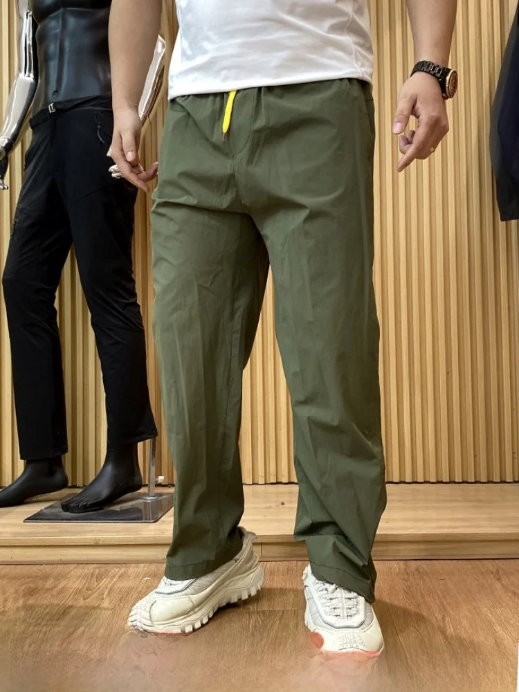 Comfortable Breathable Outdoor Casual Pants Unisex Lightweight Quick Dry Versatile Spring Summer Straight Leg Polyester Fiber