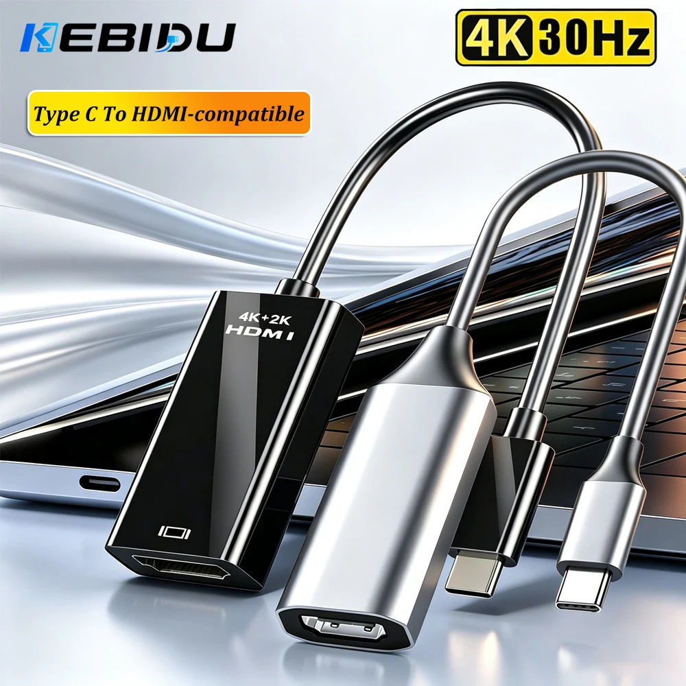 Hdmi Adapter Tablet - Cable KEBIDU Tipo C a HDTV,