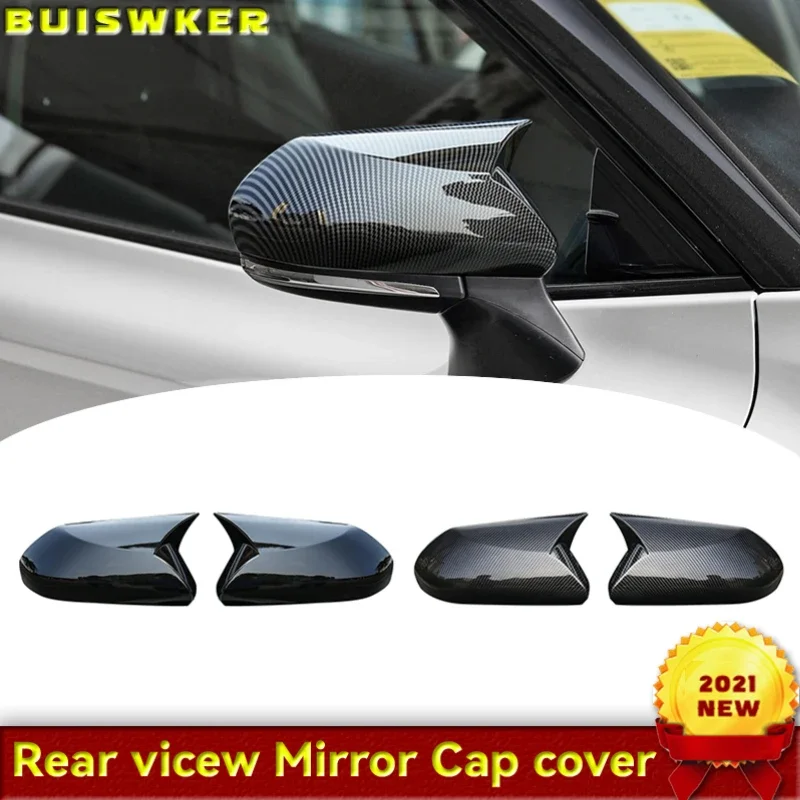 

For Toyota Camry 2018 2019 2020 2021 2022 Car Side Door Rearview Mirror Cover ABS Carbon Fiber style