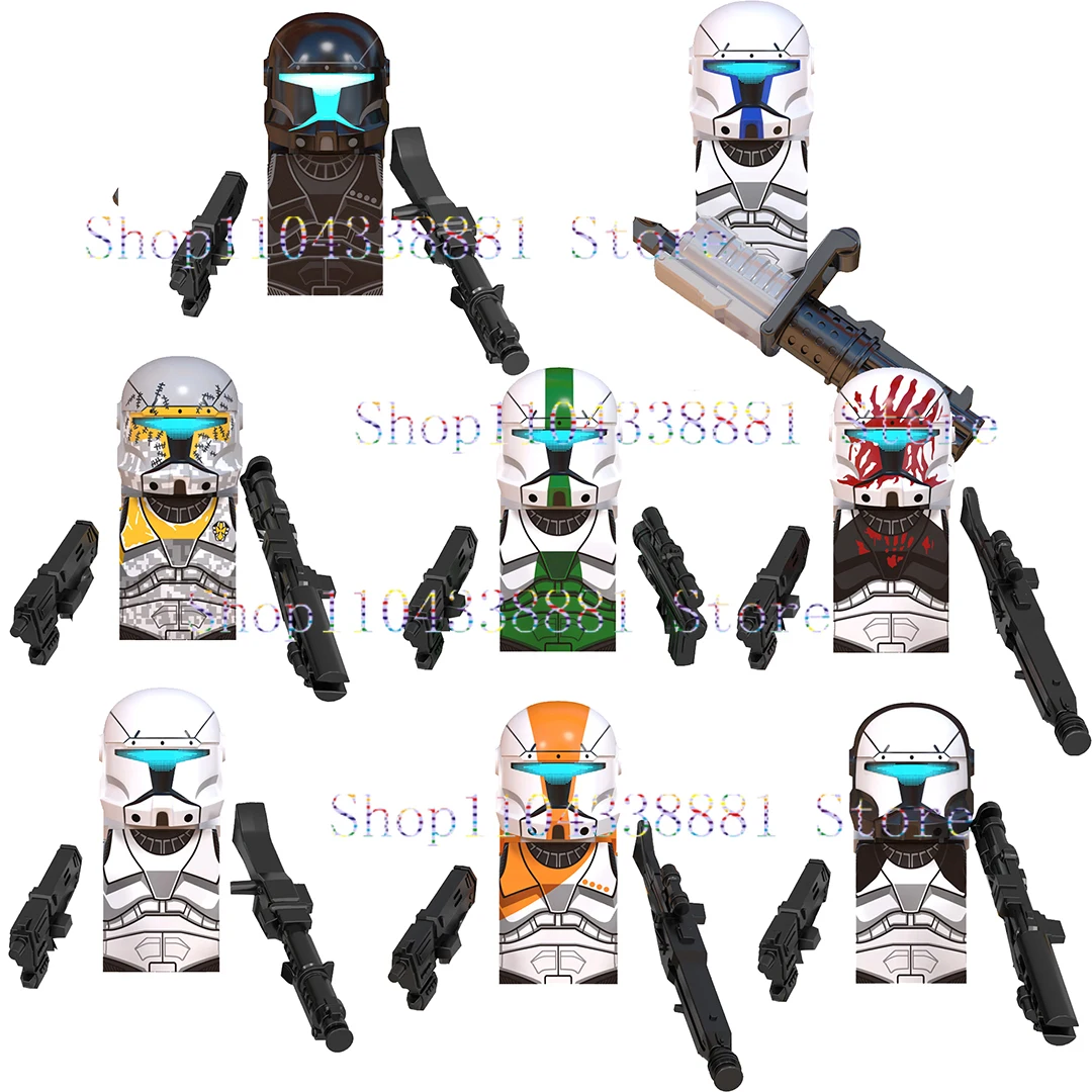 WM6124 The Empire 501st Legion Storm Clone Commandos Fixer Gregor Omega Squed Scorch Voca Dolls Toys Model Building Blocks Gifts