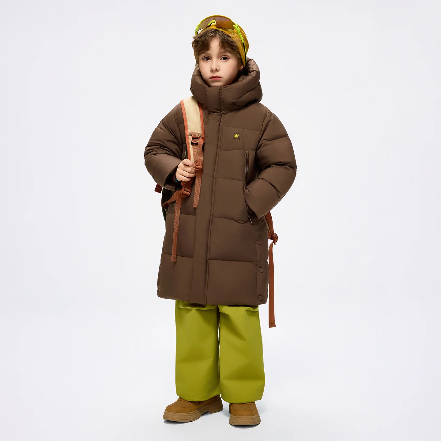 OLEKID -20 Degree Kids Winer Jackets 90% White Duck Down Mid-Long Thick Warm Down Jacket for Boys Girls Children Outerwear Coats