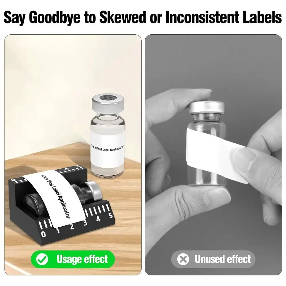 3ml/10ml Vial Label Applicator Precise Application Time-Saving Sticker Alignment Tool Reusable Easy Alignment Labeling Tools
