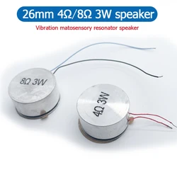26mm 4Ohm 8Ohm 3W speaker Cylindrical resonant horn Vibration vibrator somatosensory resonator speaker mini speaker 1pcs