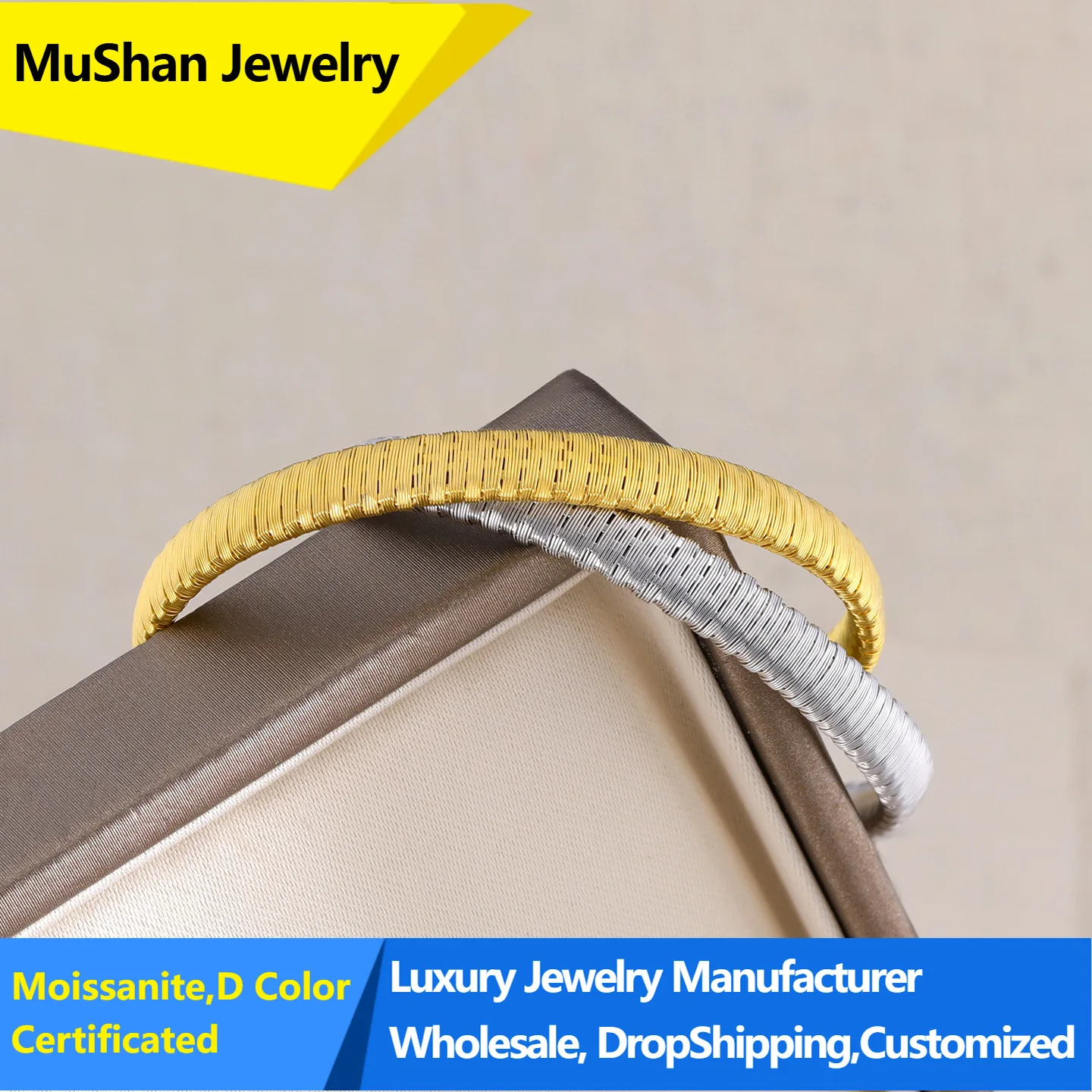 MuShan Jewelry 925 Sterling Silver Chain Bracelet Bangles D Color Moissanite Diamond Cuff Bracelets Bangles for Women Men Unisex