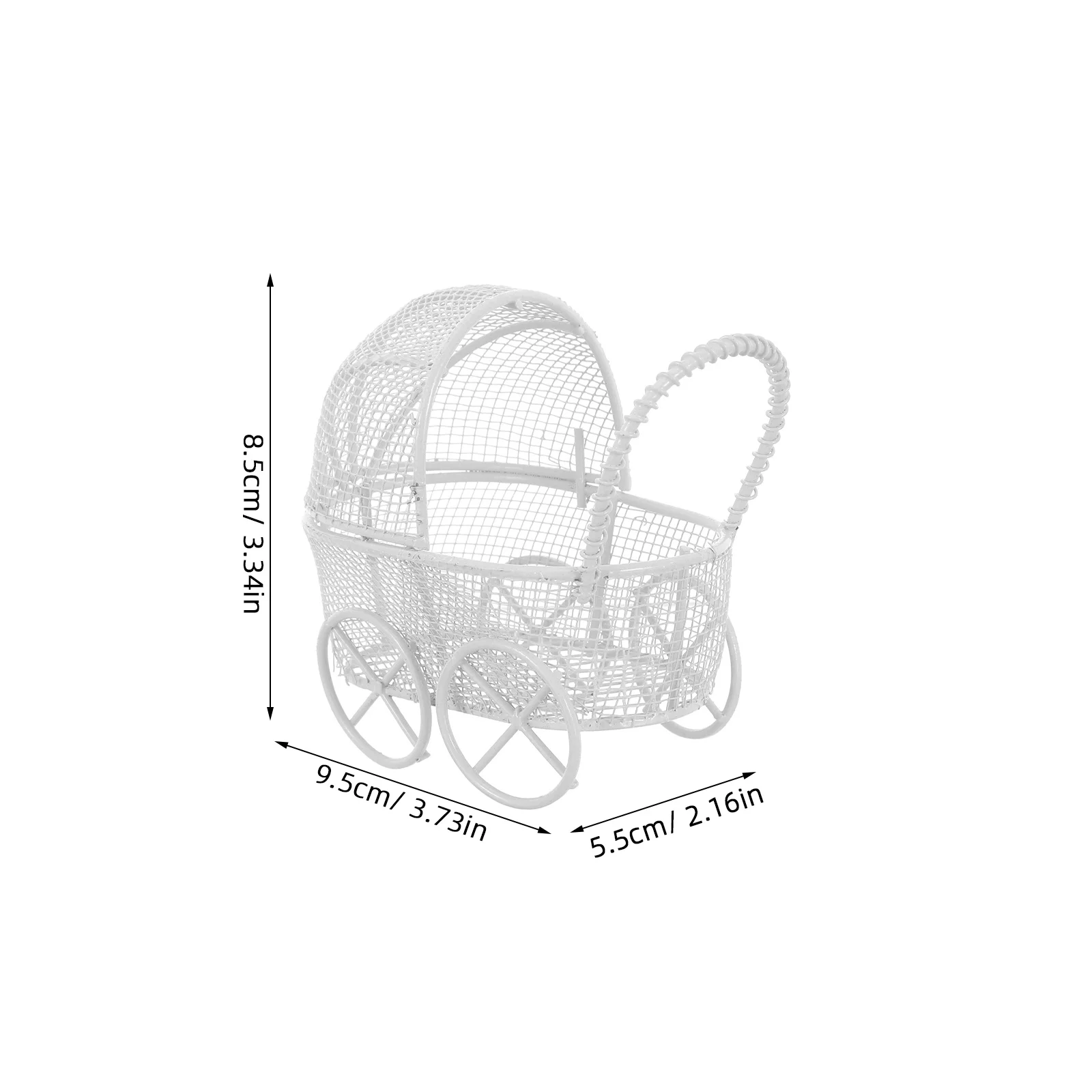 4 قطعة عربة أطفال مصغرة لبيت الدمى محاكاة الحديد عربة التظاهر اللعب اكسسوارات الاطفال طفل ديكور عربة صغيرة #4
