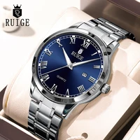 RUIGE-Montre-bracelet étanche pour homme, échelle romaine, minimaliste, célèbre, veilleuse 1