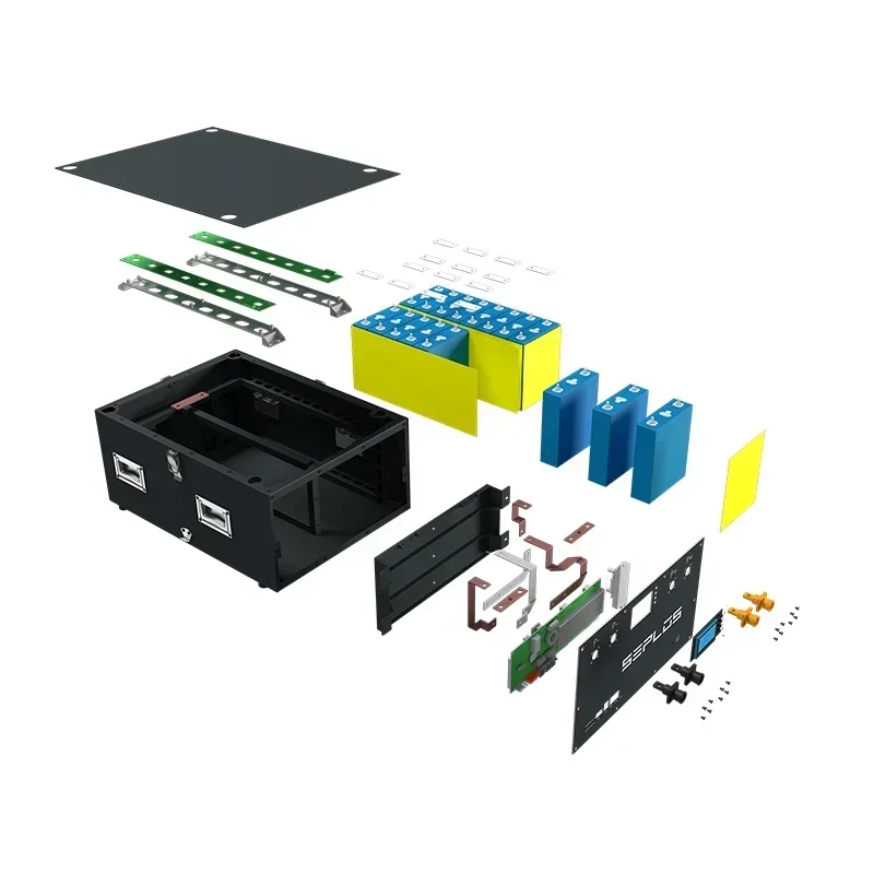 Versione 3.0 Kit fai da te 48V 280ah LiFePO4 Custodia per batteria 51.2V Box Seplos BMS Smart Active Balance Equalizzatore 2A per energia solare