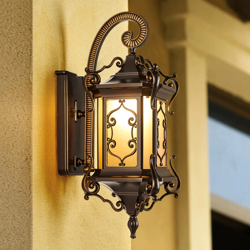 European outdoor wall lamp waterproof garden lamp garden villa entrance lights on both sides super bright outdoor balcony 220v