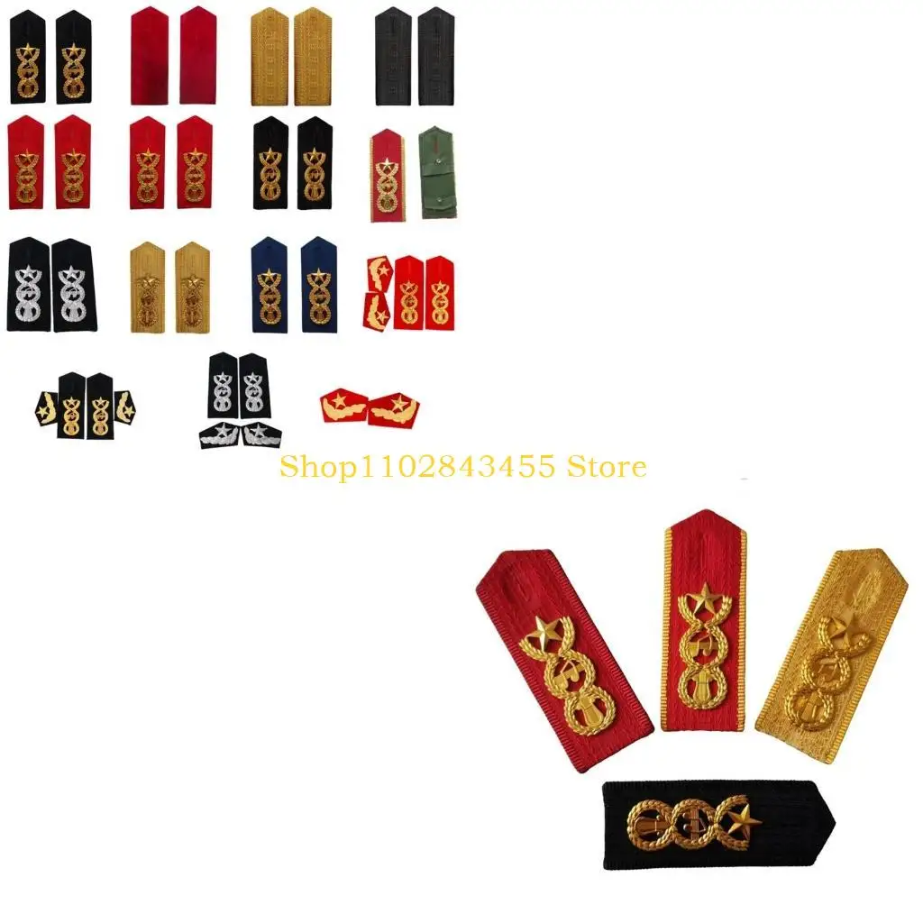 49MC Uniform Epaulettes Shoulder Bar/Collar Flower for Stage Shows Costume Accessories Shoulder Epaulettes Various Occasion