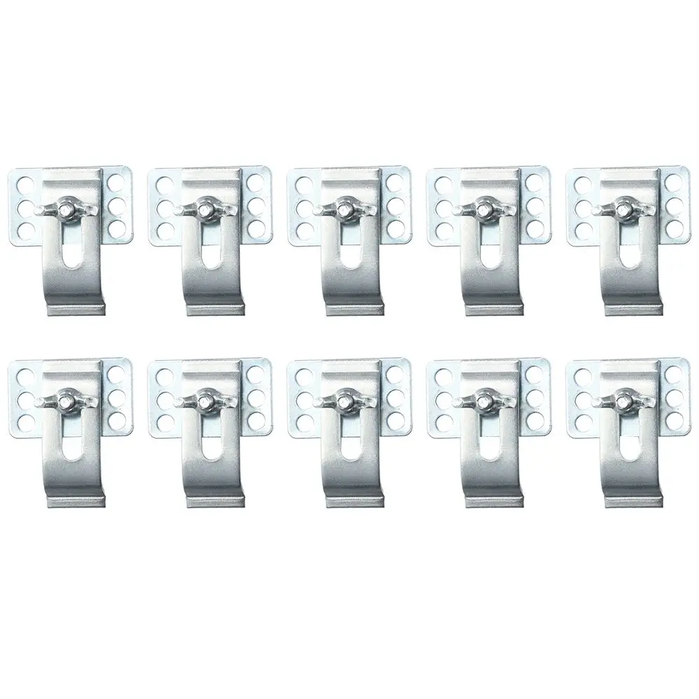 10 Pack Stainless Steel Sink Clips Kit Silver Undermount Sink Brackets Hardware Clips for Kitchen or Bathroom Sinks