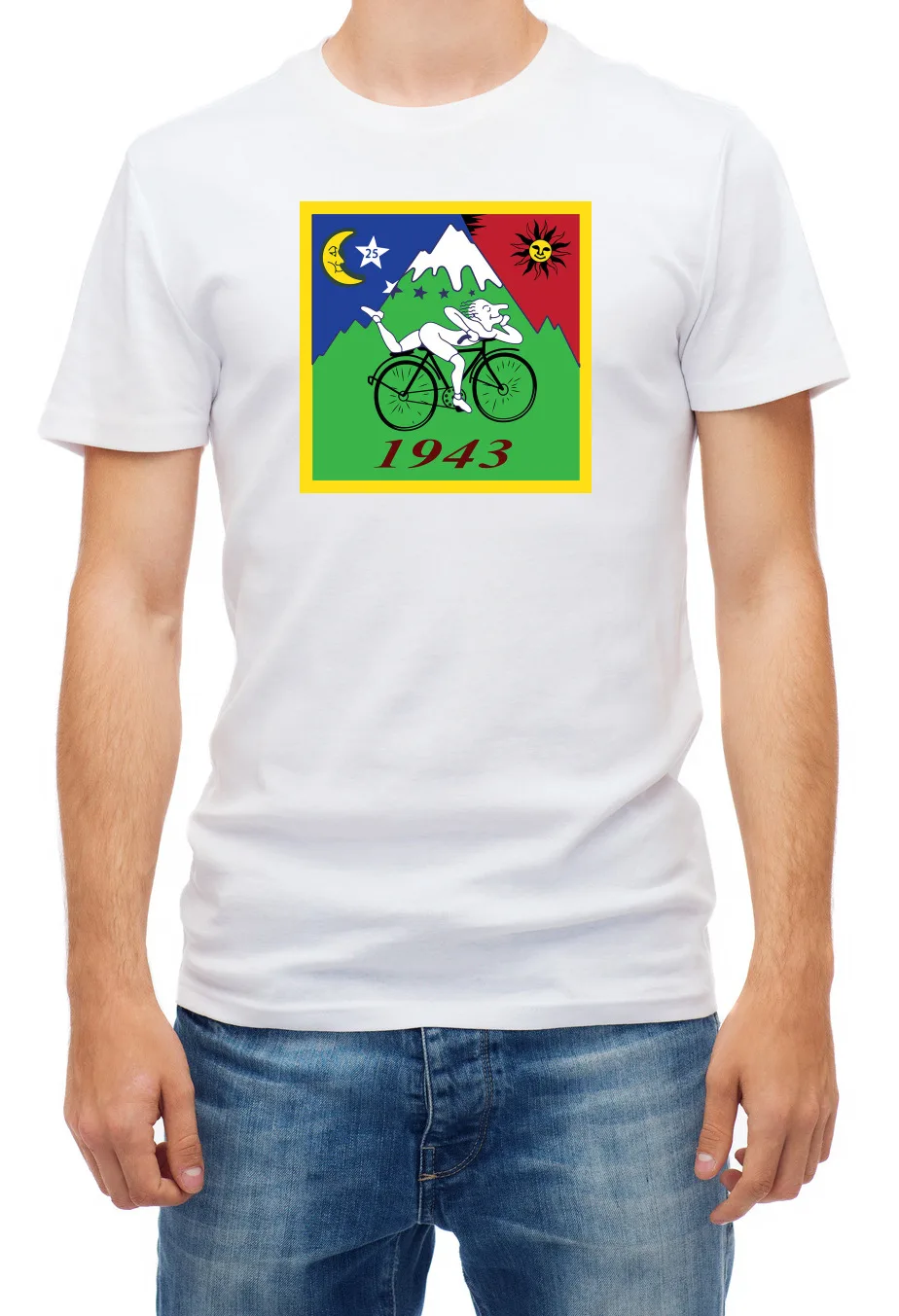 Bicycle Day 1943 Albert Hofmann Bike White Men T Shirt D396