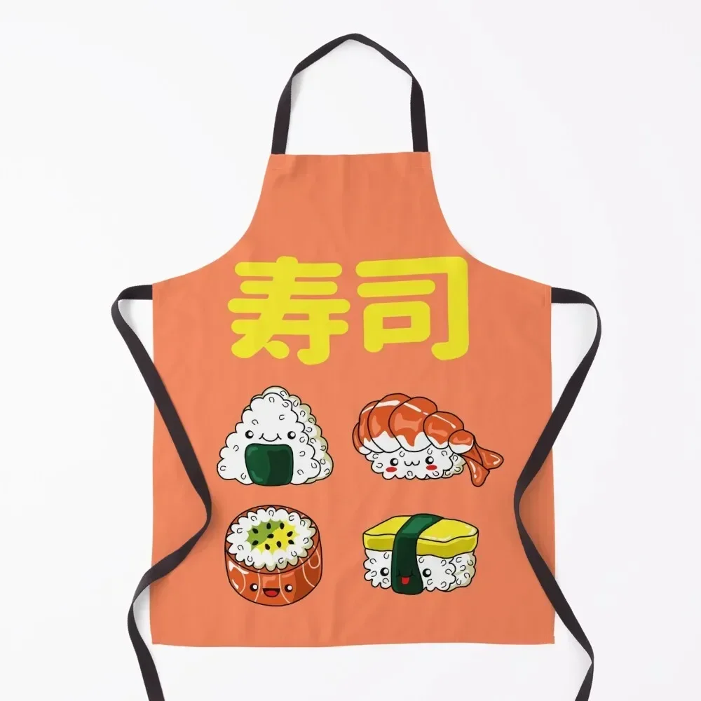 

Sushi Lover - Cute Sushi Family - Japanese Sushi Apron Things For Home And Kitchen Customizable waiter cookings for women Apron