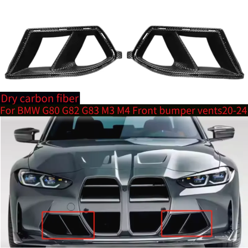 

For BMW MP dry carbon fiber front bumper air outlets, Competitive Edition Personalized Upgrade Modification Kit 20-24