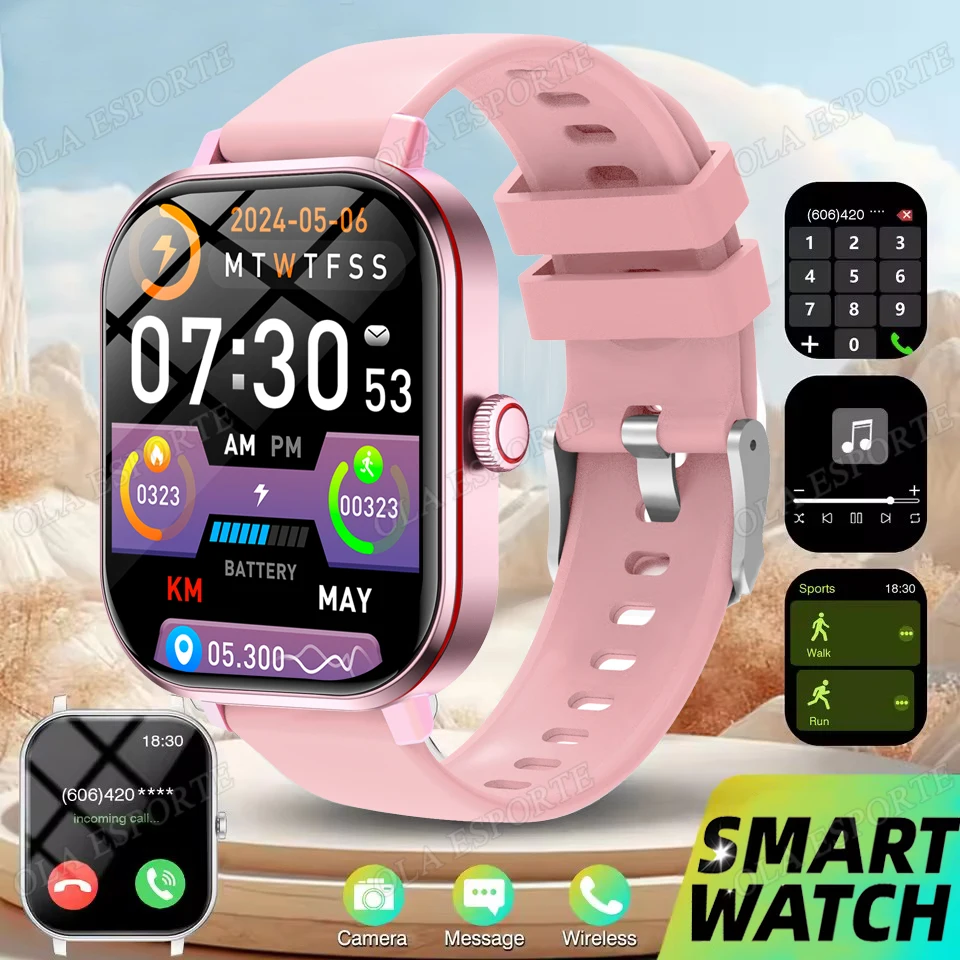 

New Upgrade Outdoor Smart Watch For Men Women Bluetooth Call Health Monitoring Weather Sports SmartWatch For Android&IOS Phone