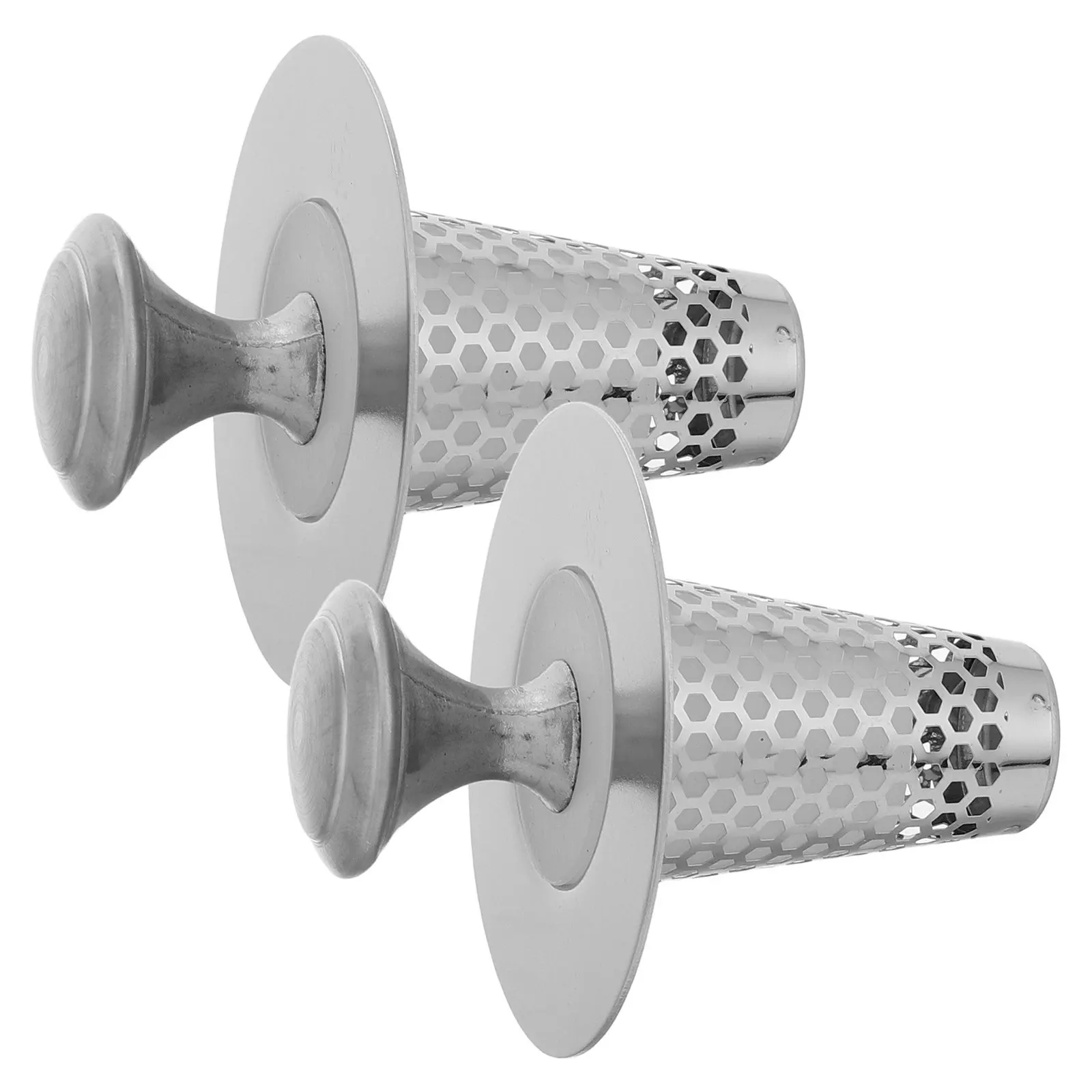 

2 комплекта сетчатых фильтров-заглушек из нержавеющей стали для слива раковины, улавливающих волосы, для ванной и кухни, корзина-фильтр для душа и ванны