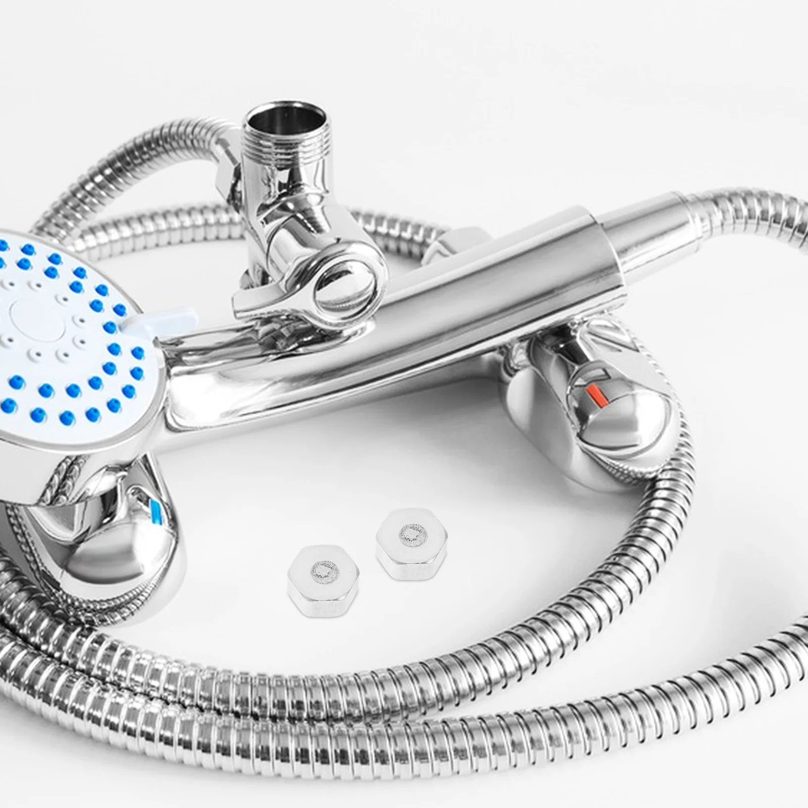 

6pcs Stainless Steel Pipe End Caps Internal Thread Hexagonal Design For Garden Hose Repair Sprinkler Plug Water Pipe Protection