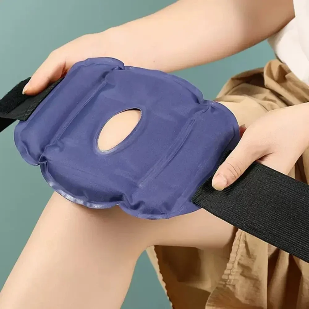 Reusable Nylon Gel Knee Wrap for Warm/Cool Application, Soothing Sensation and Supporting Limb Comfort