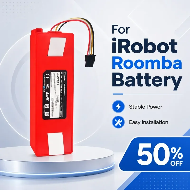 

14.4V 6500mAh for Xiaomi Robot Sweeper Battery for 1st Gen 2nd Gen Stone S50 T6 65W C10 SDJQR01RR