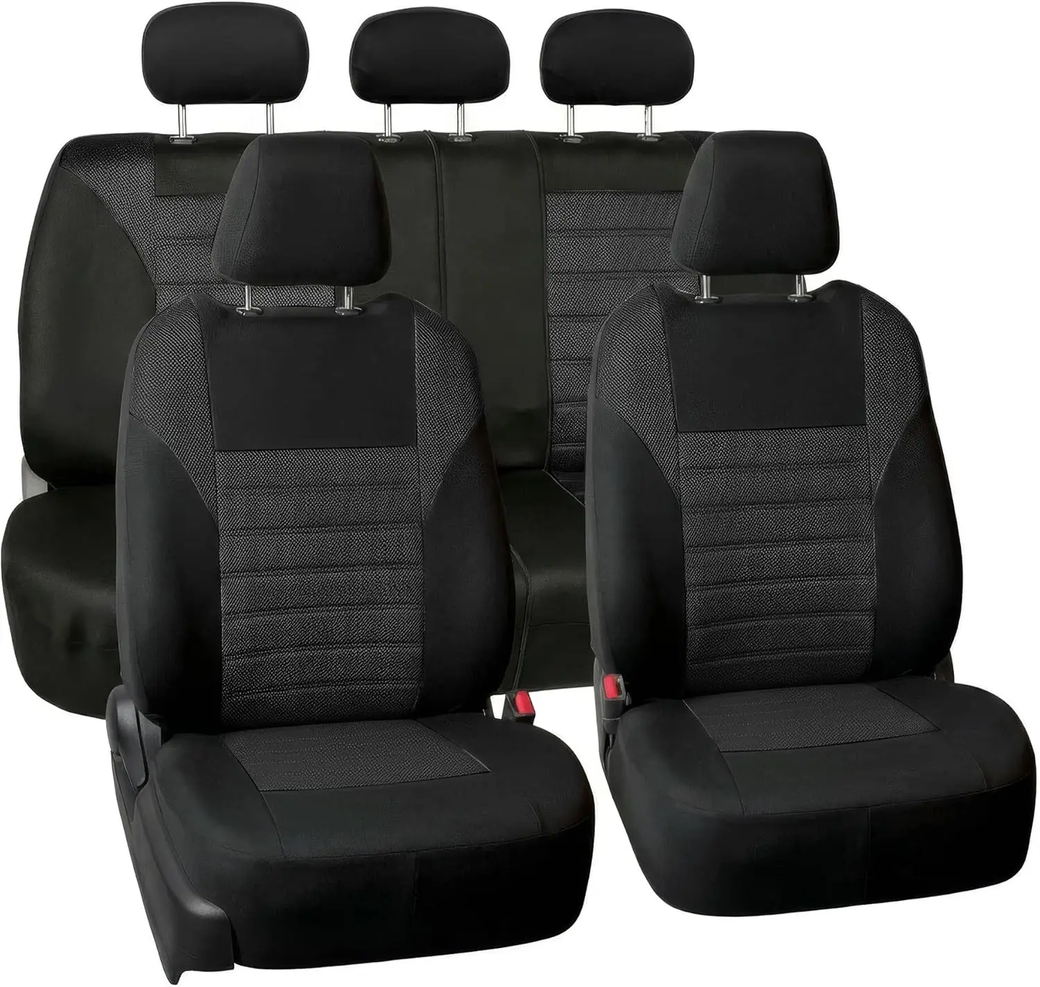 

3D Air Mesh Car Seat Covers Full Set, Universal Fit for Cars Trucks SUVs, Black