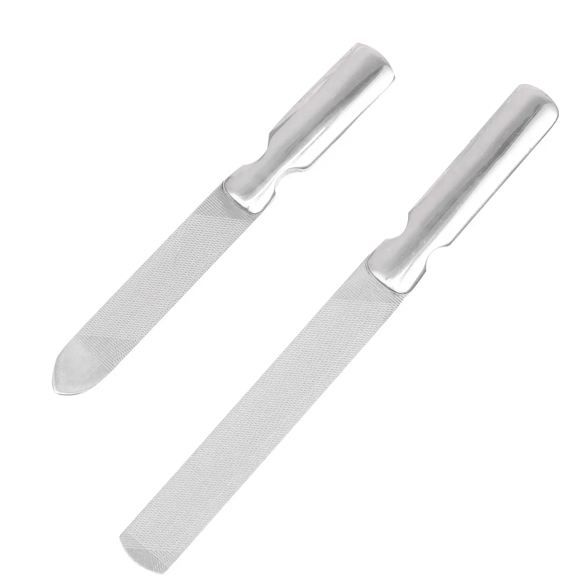 

2pcs Stainless Steel Nail File Lightweight Compact Double Sided Nail Buffer For Fingernails Toenails Reusable Manicure Tool