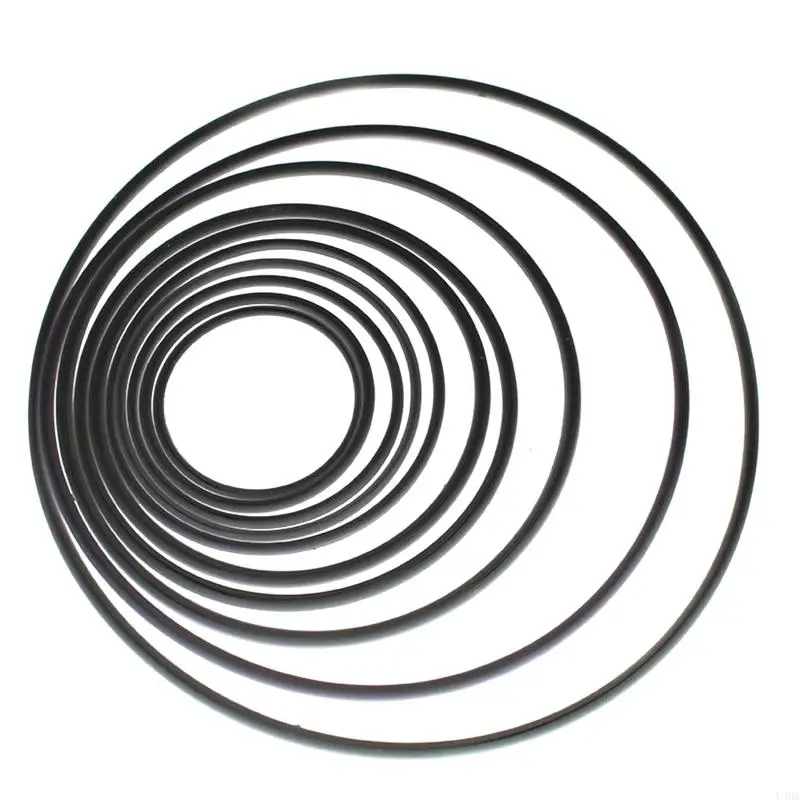 

L4MA 10pcs Mix Size 80-130mm 1/1.5mm Diameter Round Rubber Belt for Recorder Walkman