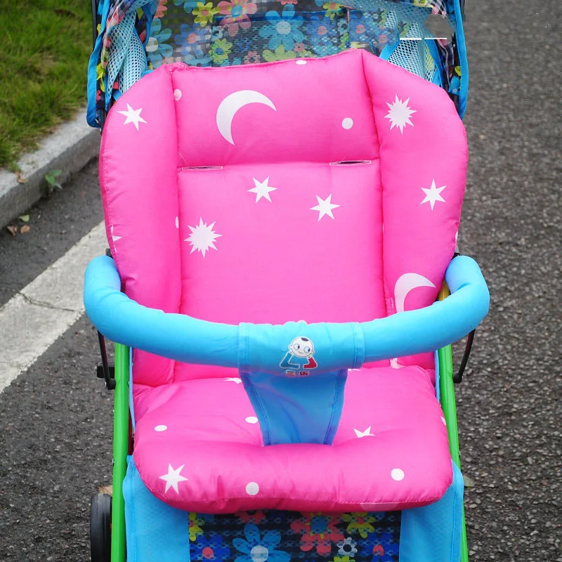 Simple Star Print Pattern Children's Trolley Mat Universal Baby Stroller Cotton Seat Cushion Dining Chair Stroller Seat Cushion