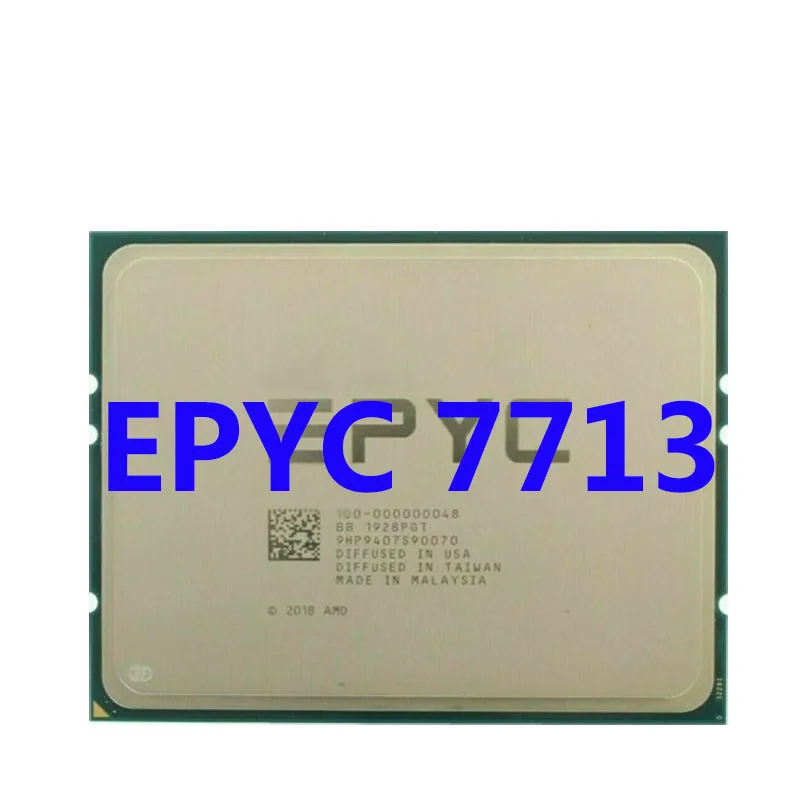 

EPYC 7713 CPU 2GHZ 64C/128T 64M cache 225W DDR4-2666V Socket sp3 процессор для материнской платы LGA4094