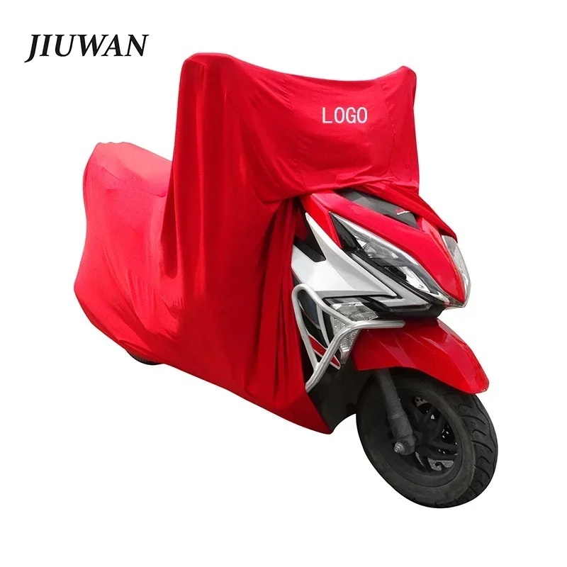 Customizable Logo Motorcycle Covers Elastic Fabric UV Protector Dustproof Cover Indoor Outdoor Universal Motor Scooter Cover