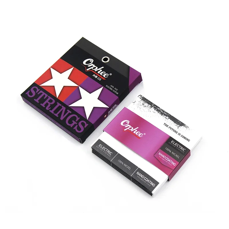 Orphee سلاسل الغيتار الكهربائي قفل النار سلسلة نانو طلاء سداسية الأساسية 100% النيكل سلاسل الغيتار الكهربائي الملحقات #6