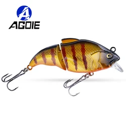 Agoie Sinking Jointed Swimbait Wobblers Fishing Lure 75mm 12g Vibration Hard Vib Glide Baits Lures For Pike Bass Trout