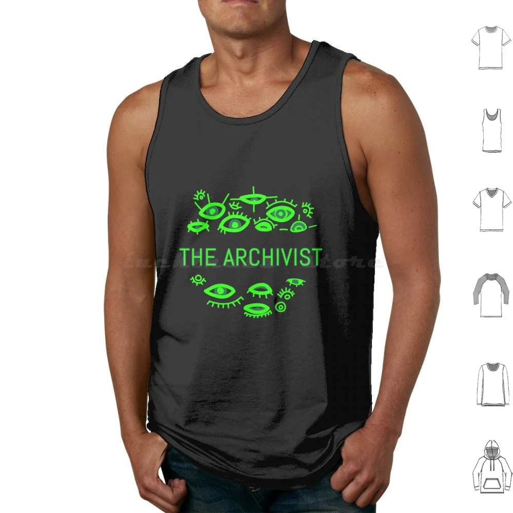 The Archivist-Mag-All Seeing Eyes Tank Tops Print Cotton Eye Eyes The Magnus Archives Tma Archivist Jon Sims Jonathan