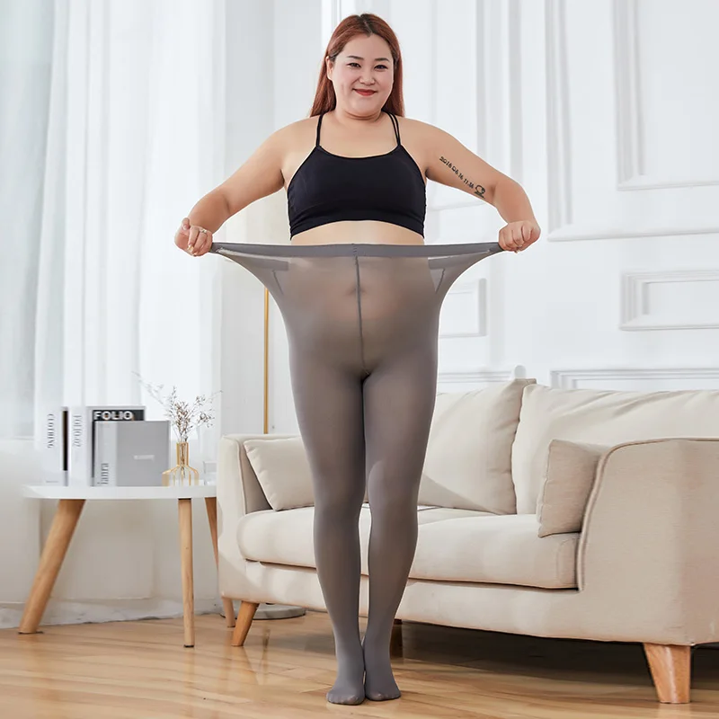 NEUE 150 kg Plus Größe Frauen Weiße Strumpfhosen 120D Frühling Herbst Warme Strumpfhosen Große Größe Hohe Taille Weibliche Stretchy dünne Samt Engen – Detail 7