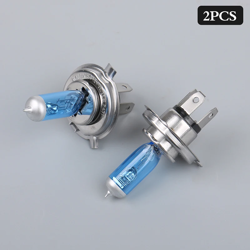 2PCS High Quality Scooter Moped Motorcycle Headlight Bulb H4 P43T 12V 35/35W White Light