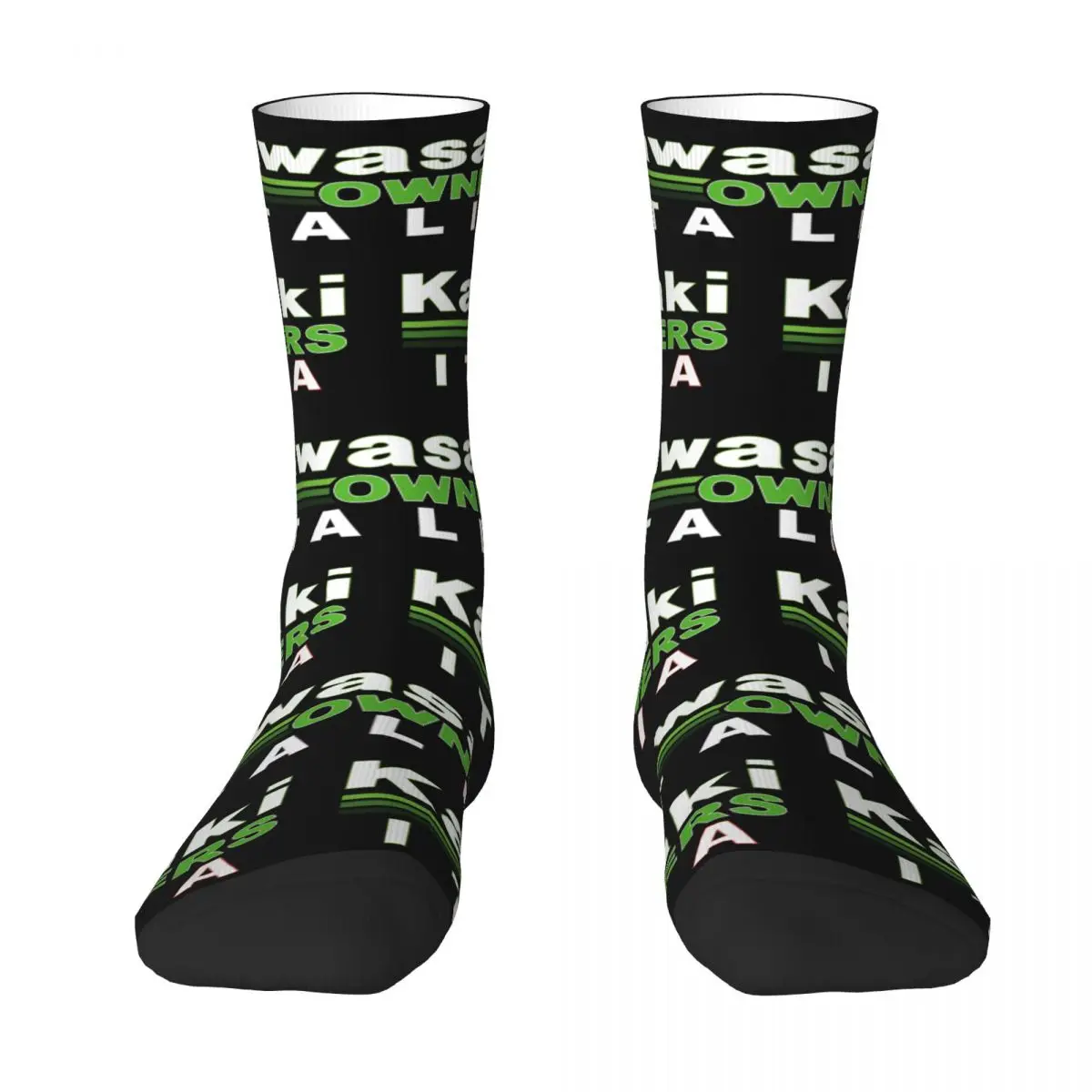 

Casual Sport Racing Motorcycles Kawasakis Basketball Socks Polyester Middle Tube Socks for Women Men Breathable