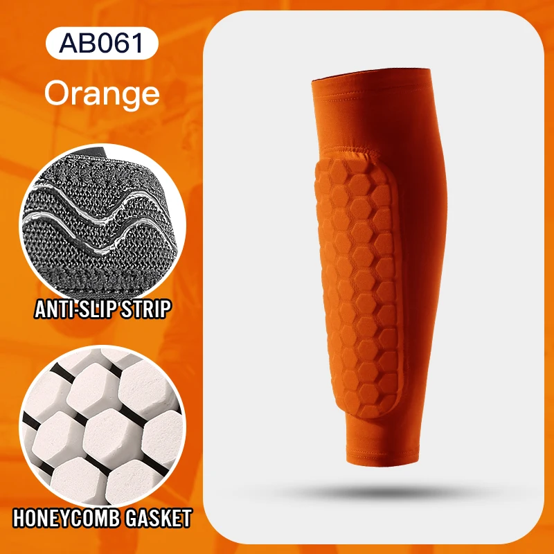 1 Stuks Voetbal Scheenbeschermer Sokken Mouwen Met Schuim, Kuit Compressie Mouw Honingraat Pads,Sport Legging En Voetbal Uitrusting