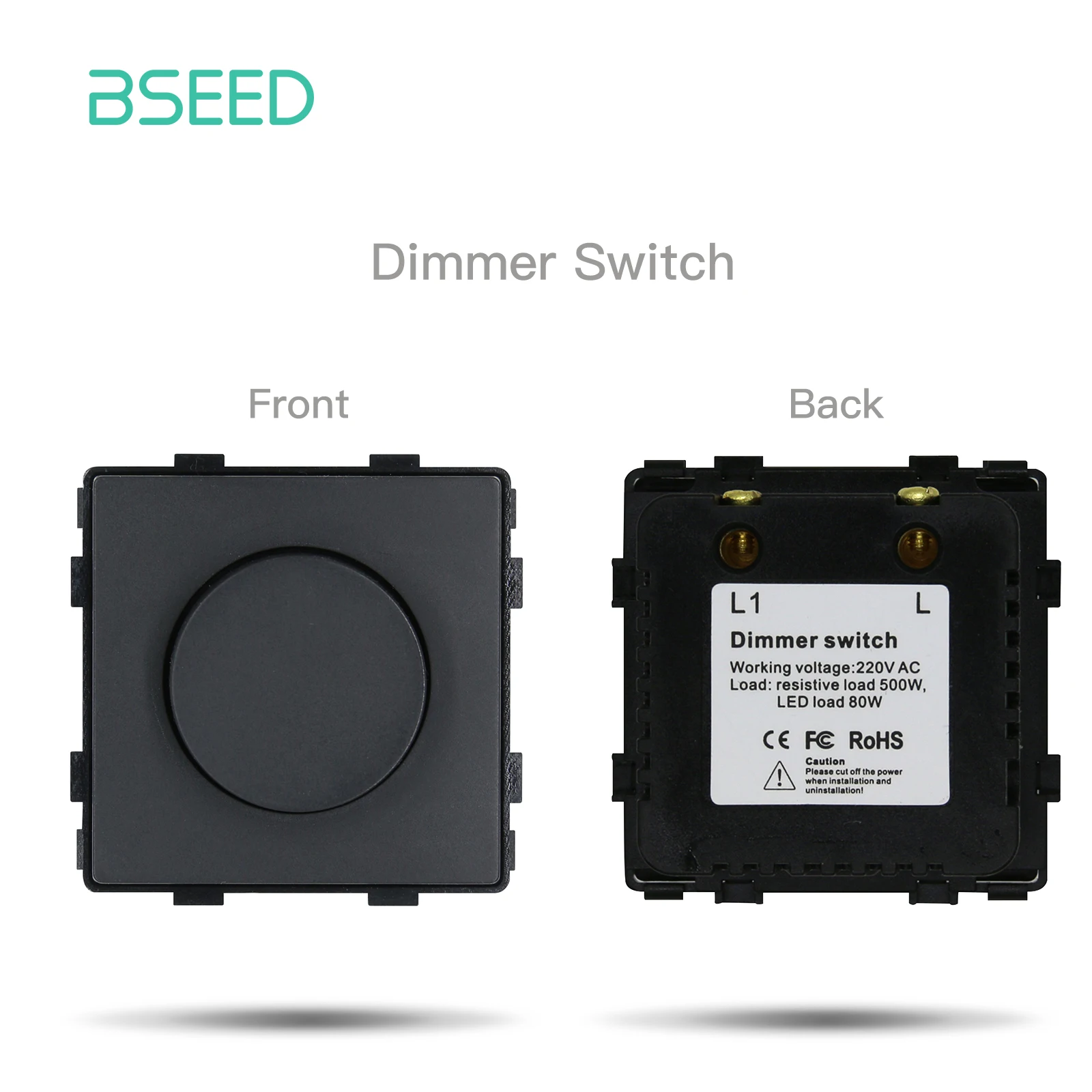 BSEED Wandlichtschalter 1/2/3 Gang 1/2 Wege Wandsteckdose USB Typ-C Ladeanschluss Funktion Kunststoffrahmen DIY Kombination