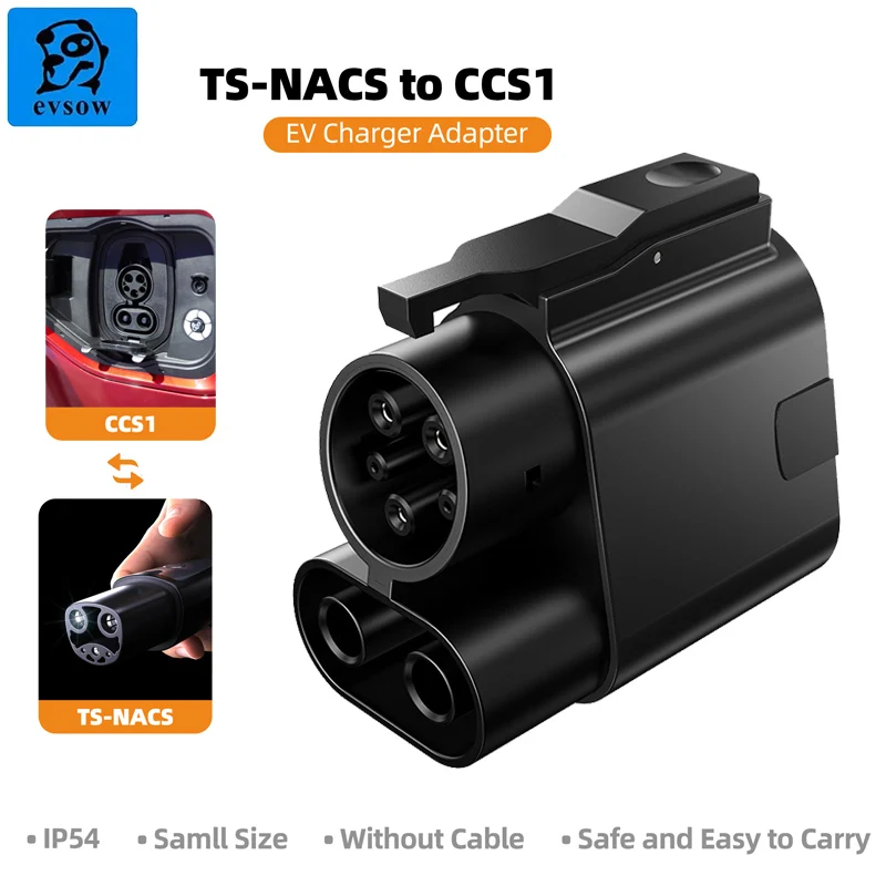 

evsow For Tesla To CCS1 Adapter Compatible With DC NACS Supercharger DC V1/V2/V3/V4 For Ford Rivian GM Car NACS To CCS1 Adapter