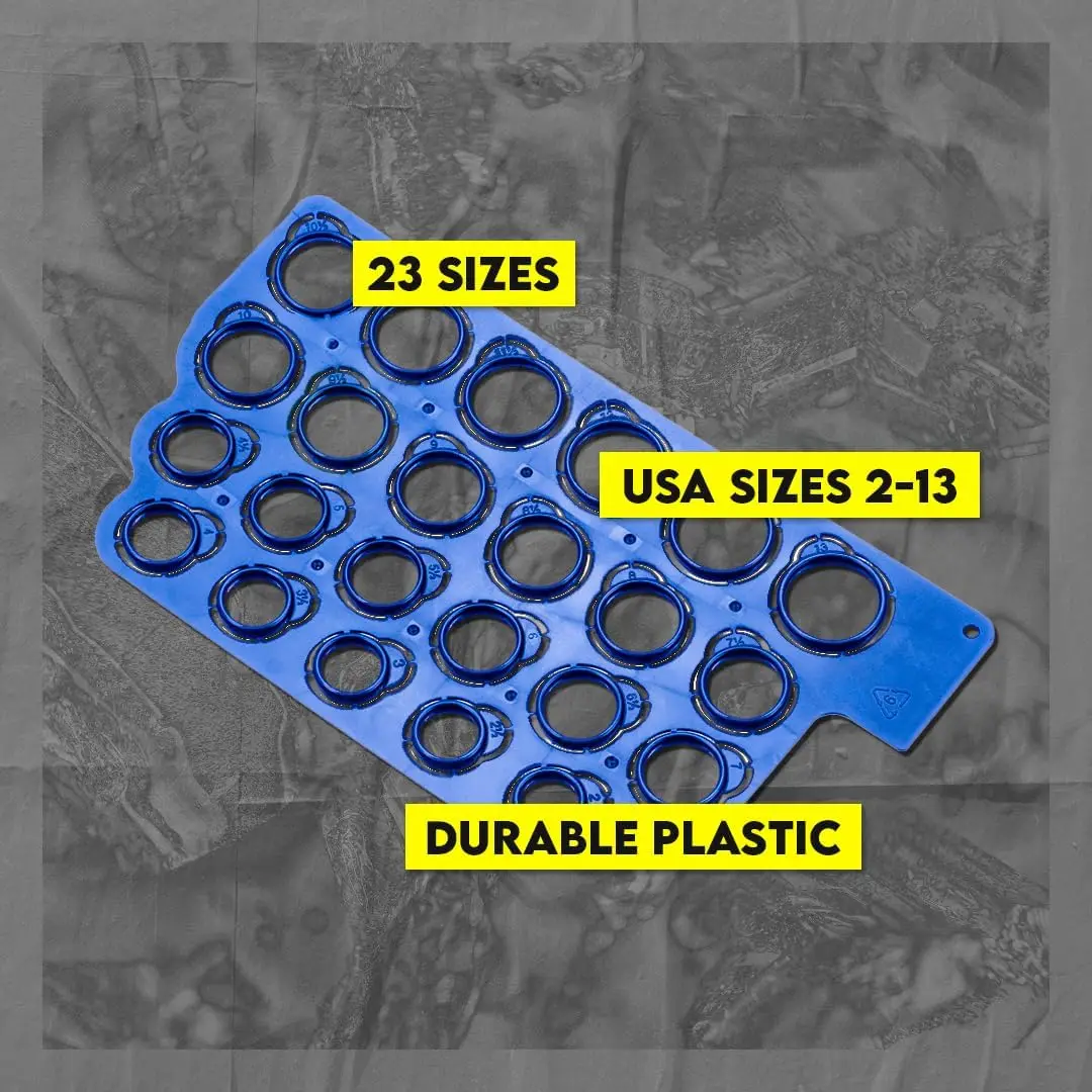 Jewelry Ring Sizer Tool US Size 23Pcs/Set Plastic Ring Measuring Template Convenient USA 2 to 13 in Half-Size Increments Jeweler