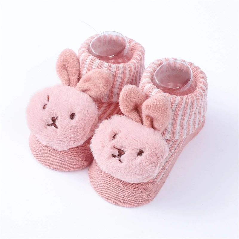 Set of 3 Pair Baby Knitted Socks Soft and Comfortable Infant Knit Booties